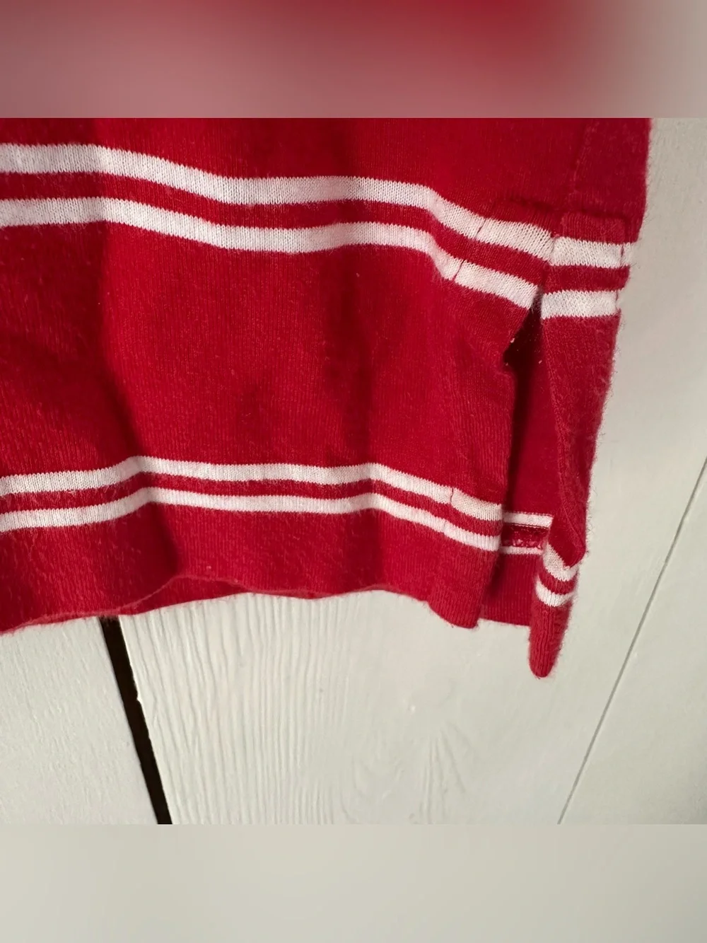 VTG Polo Ralph Lauren Striped Polo Shirt Sz M Red White
